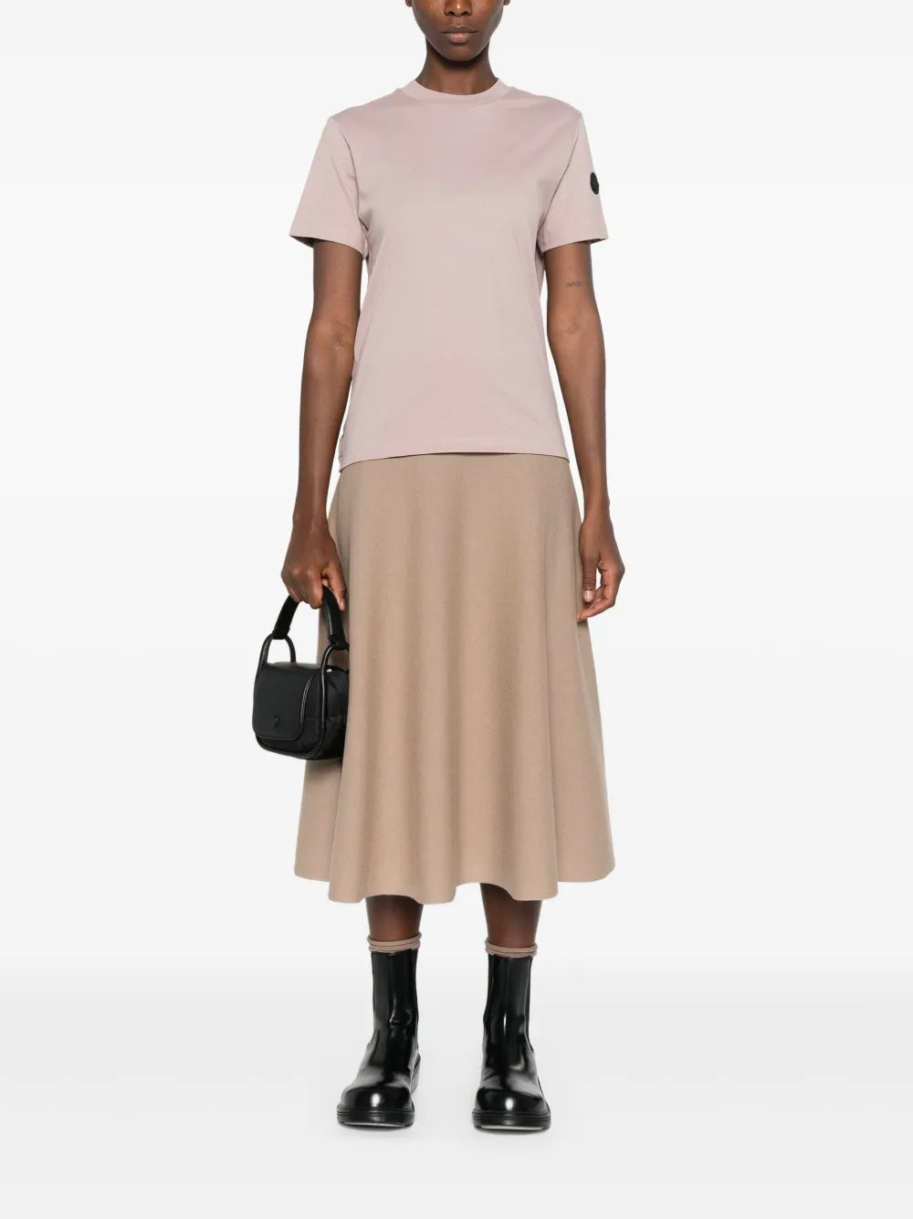 Logo-Patch Midi Skirt