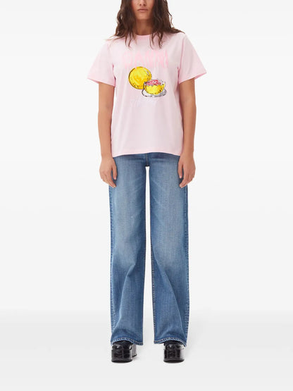 Logo Appliqué Graphic Print T-Shirt