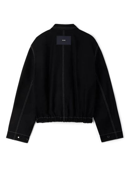 Contrast Stitching Shirt-Jacket