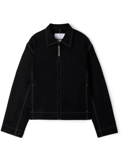 Contrast Stitching Shirt-Jacket