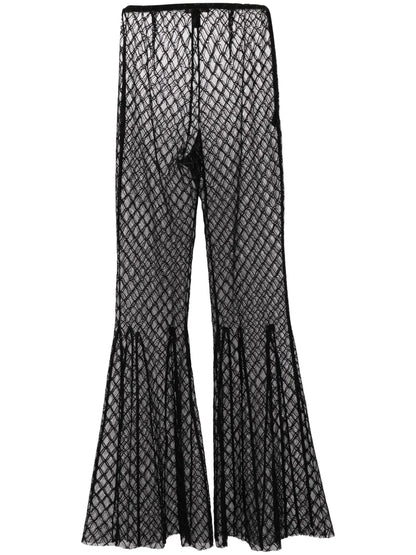 Fluted Flared Trousers