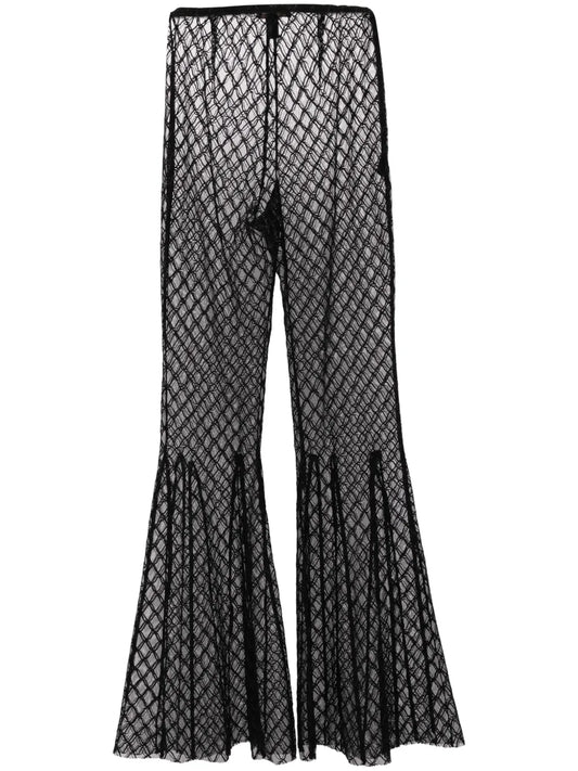 Fluted Flared Trousers