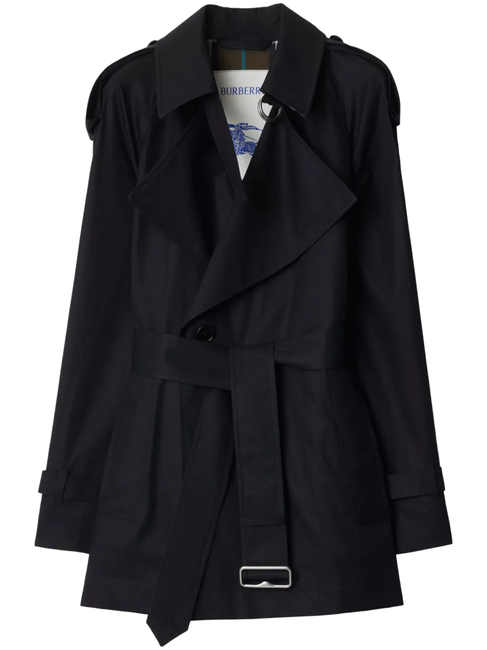 Gabardine-Weave Trench Jacket