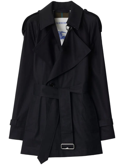 Gabardine-Weave Trench Jacket