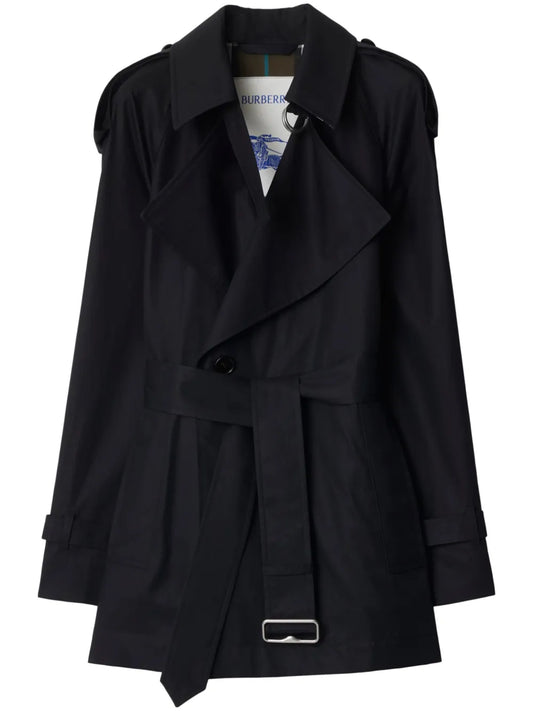 Gabardine-Weave Trench Jacket