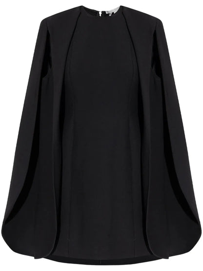 Round-Neck Cape Dress