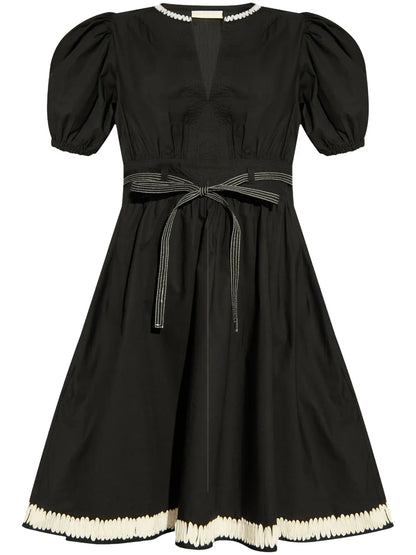 Tied-Waist Mini Dress
