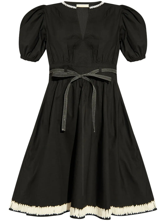 Tied-Waist Mini Dress