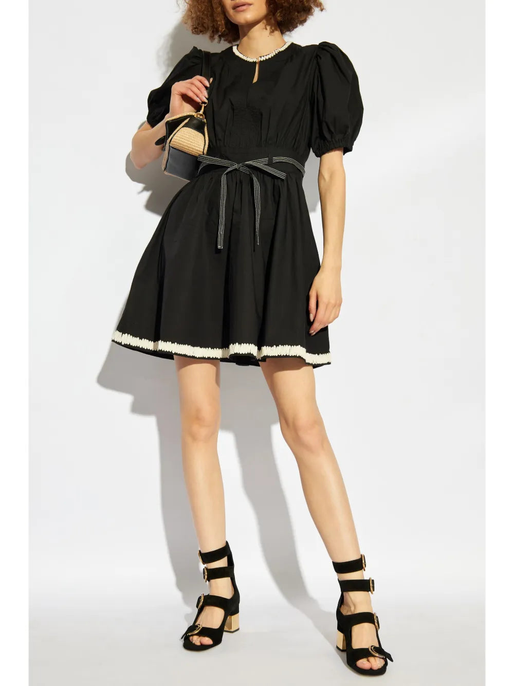 Tied-Waist Mini Dress