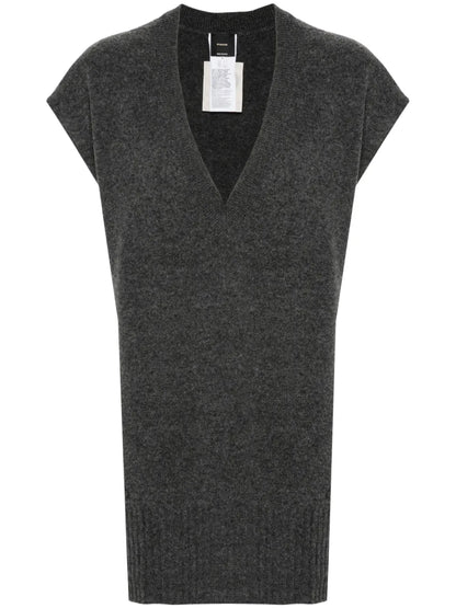 V-Neck Fine-Knit Gilet