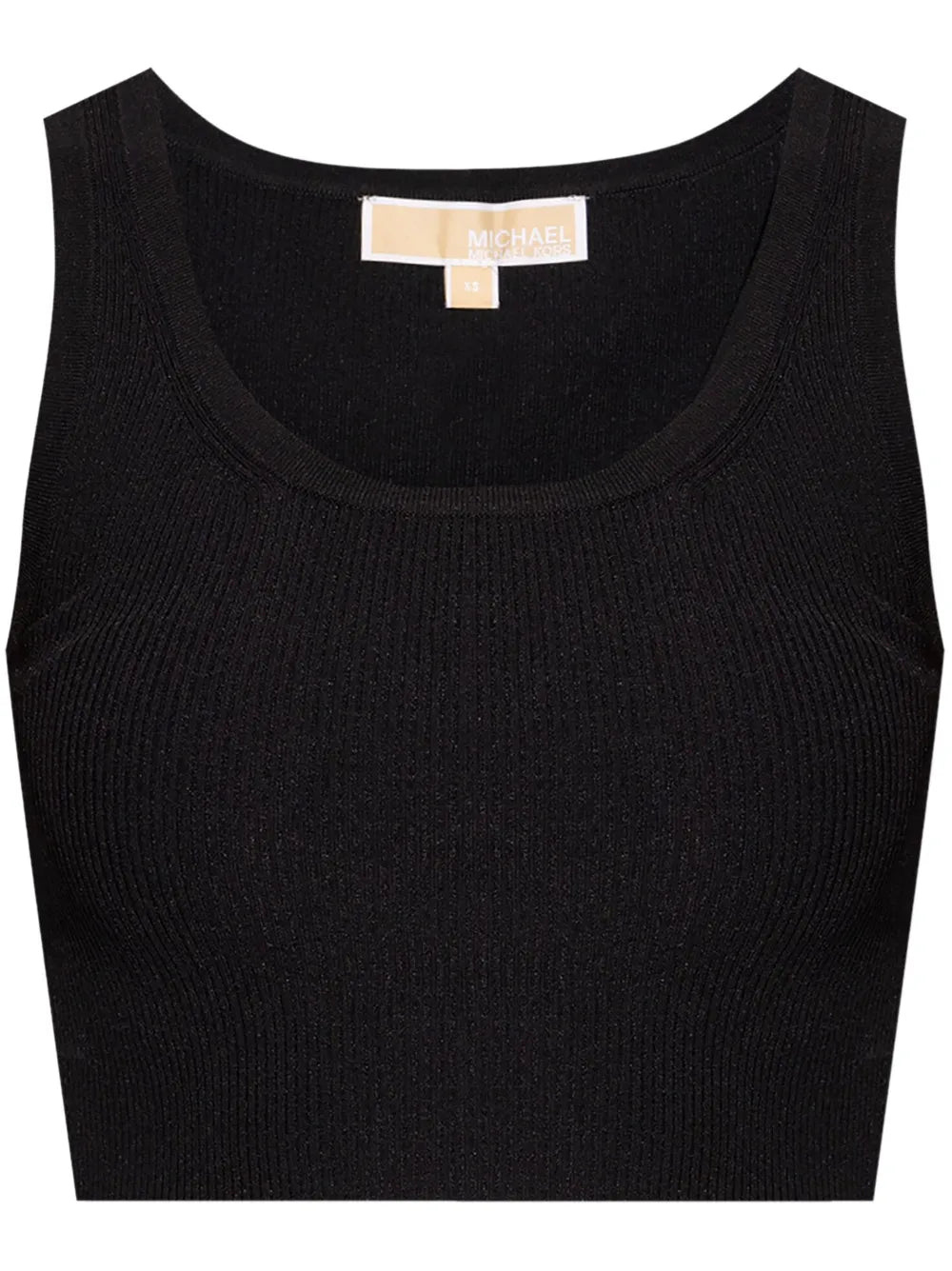 Fine-Ribbed Cropped Tank Top