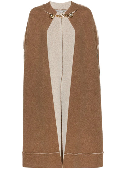 Chain-Link Knitted Cape