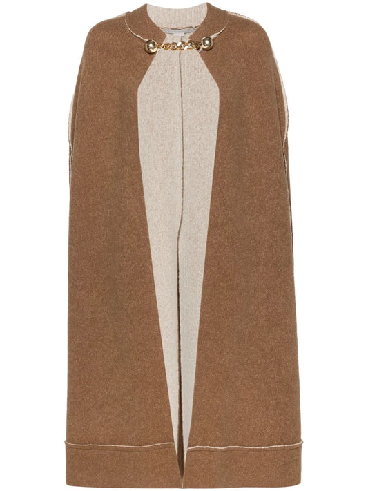 Chain-Link Knitted Cape