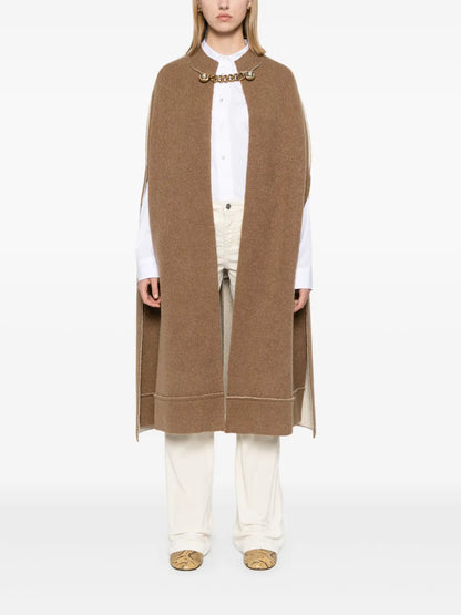 Chain-Link Knitted Cape