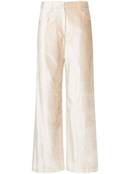 Wide-Leg Velvet Trousers