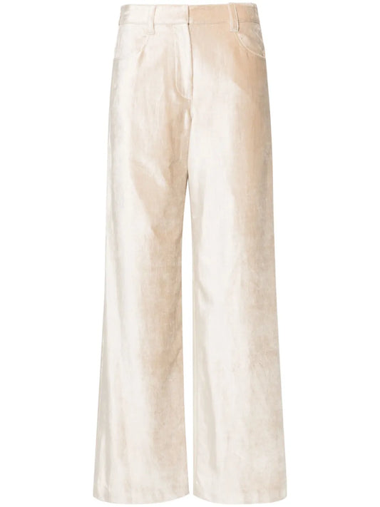 Wide-Leg Velvet Trousers