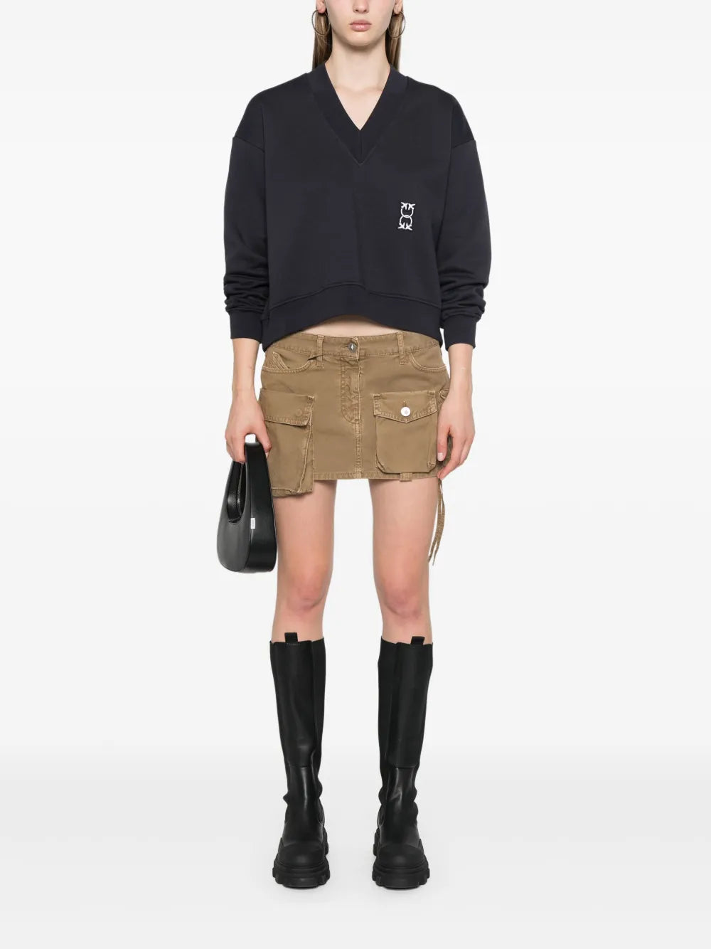 V-Neck Cotton Sweatshirt