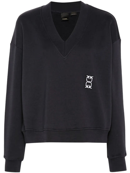 V-Neck Cotton Sweatshirt