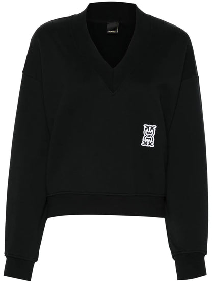 V-Neck Cotton Sweatshirt