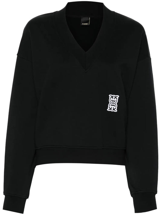 V-Neck Cotton Sweatshirt