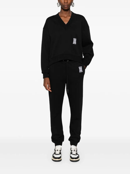 V-Neck Cotton Sweatshirt