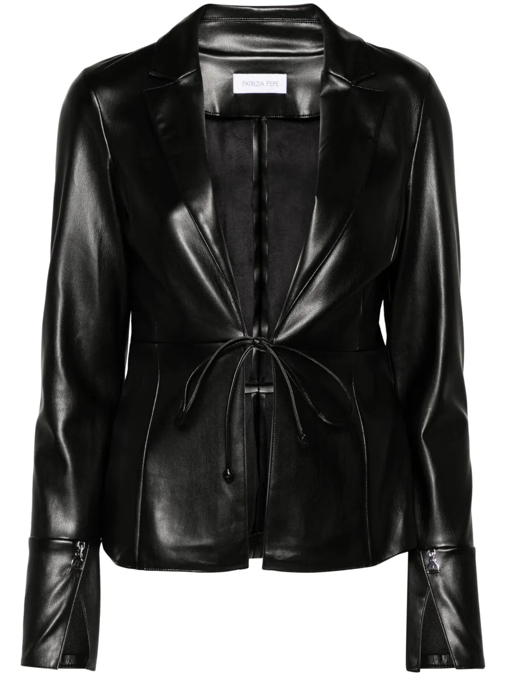 Leather-Effect Shirt Jacket