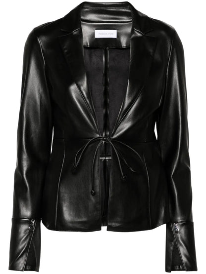 Leather-Effect Shirt Jacket
