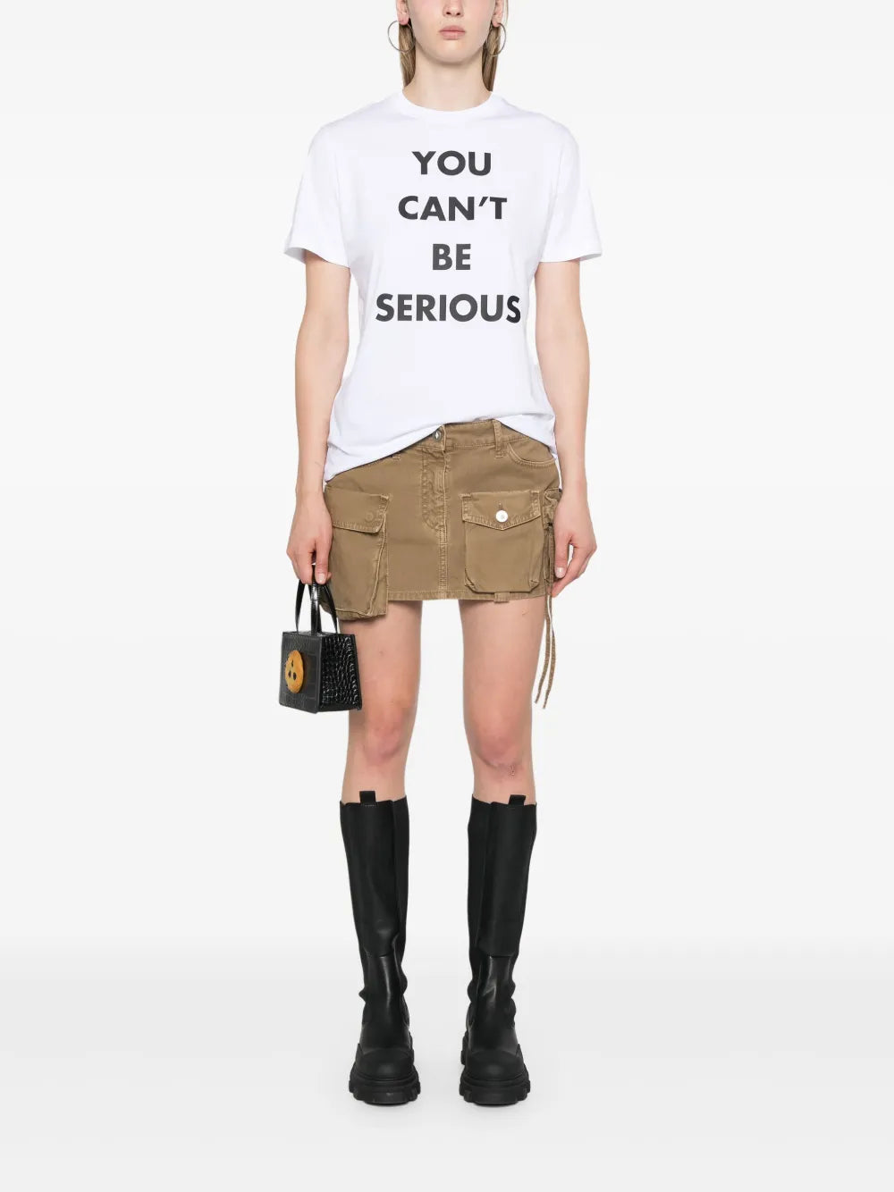 Text-Print Cotton T-Shirt