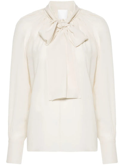 4G Silk Crepe Blouse