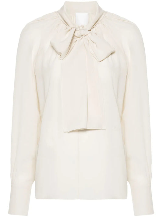 4G Silk Crepe Blouse