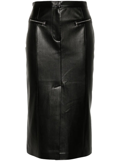 Faux-Leather Pencil Skirt