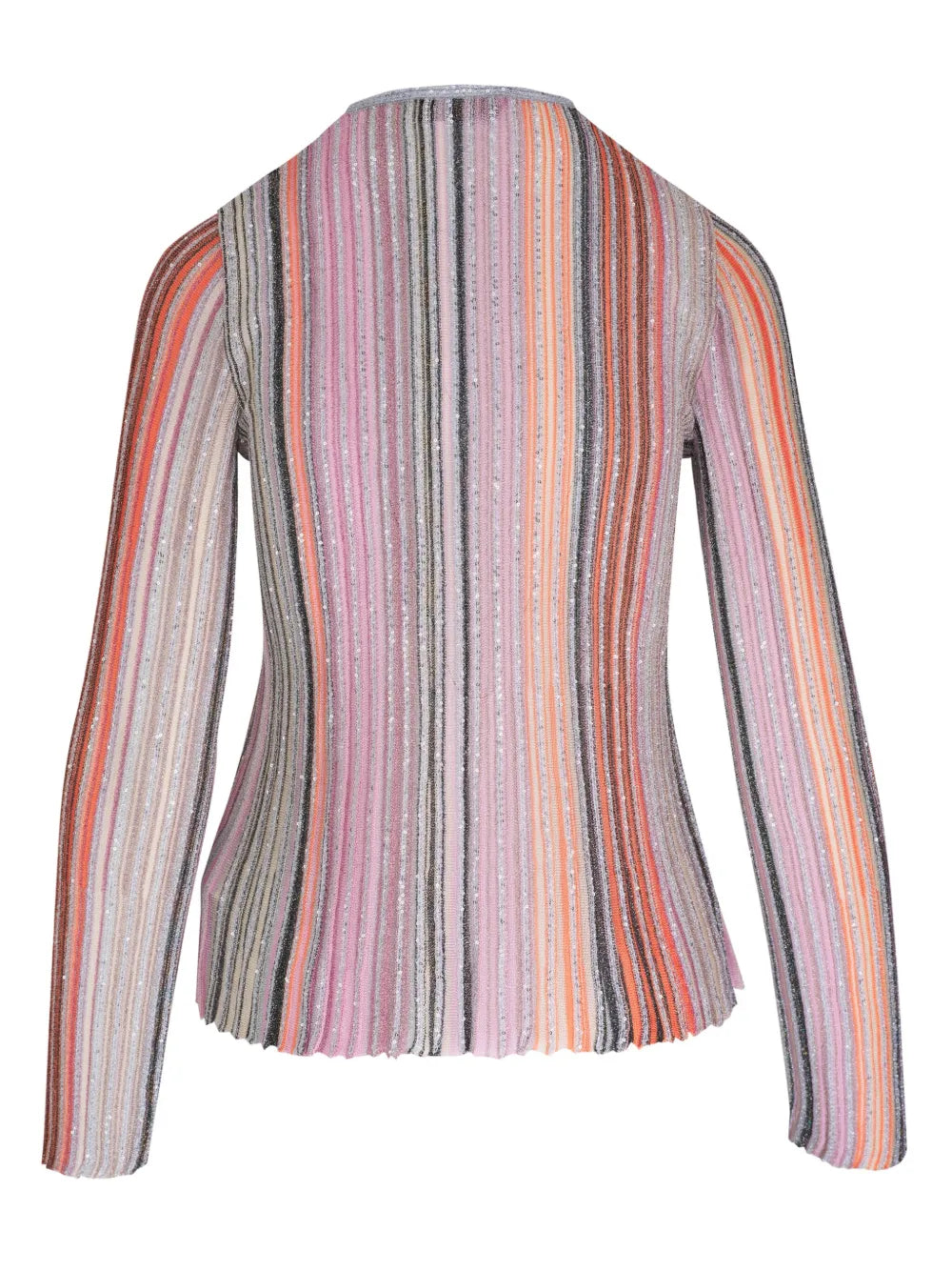Sequin-Embellished Ribbed Jumper