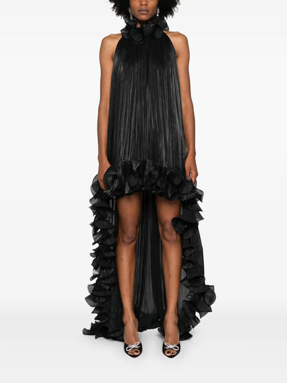 Ruffled High-Low Maxi Dress