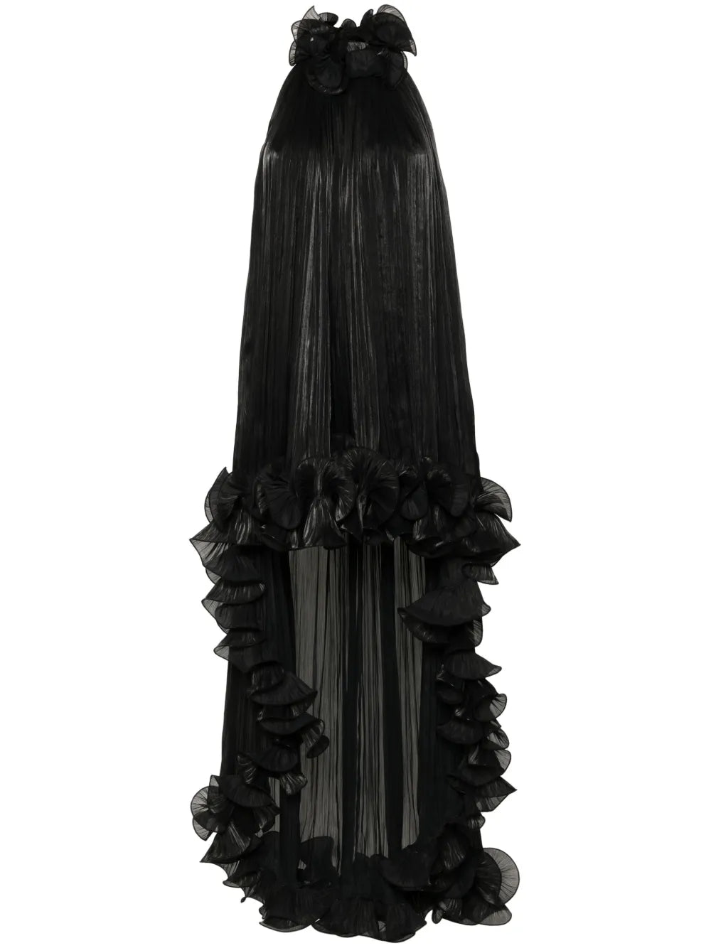Ruffled High-Low Maxi Dress