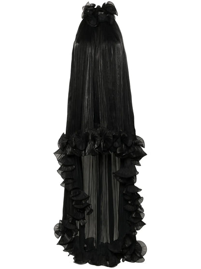 Ruffled High-Low Maxi Dress