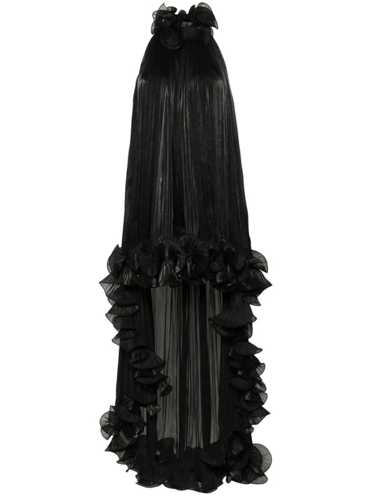 Ruffled High-Low Maxi Dress