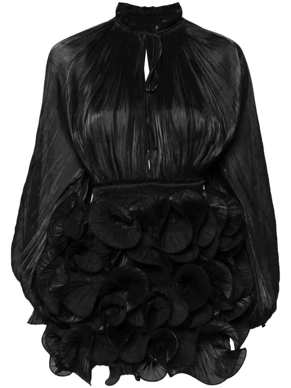 Ruffled-Detail Mini Dress