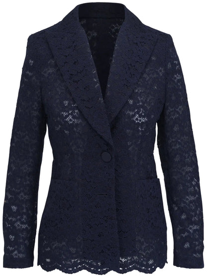 Lace-Panelled Blazer