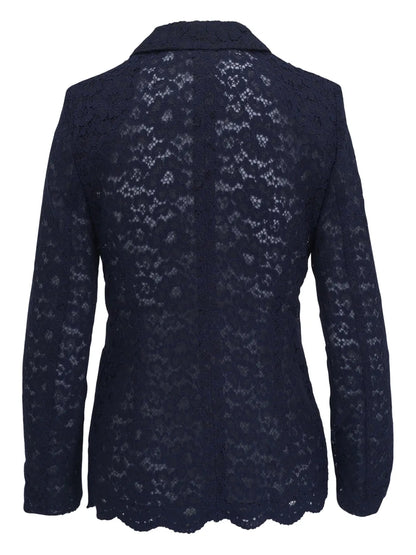 Lace-Panelled Blazer