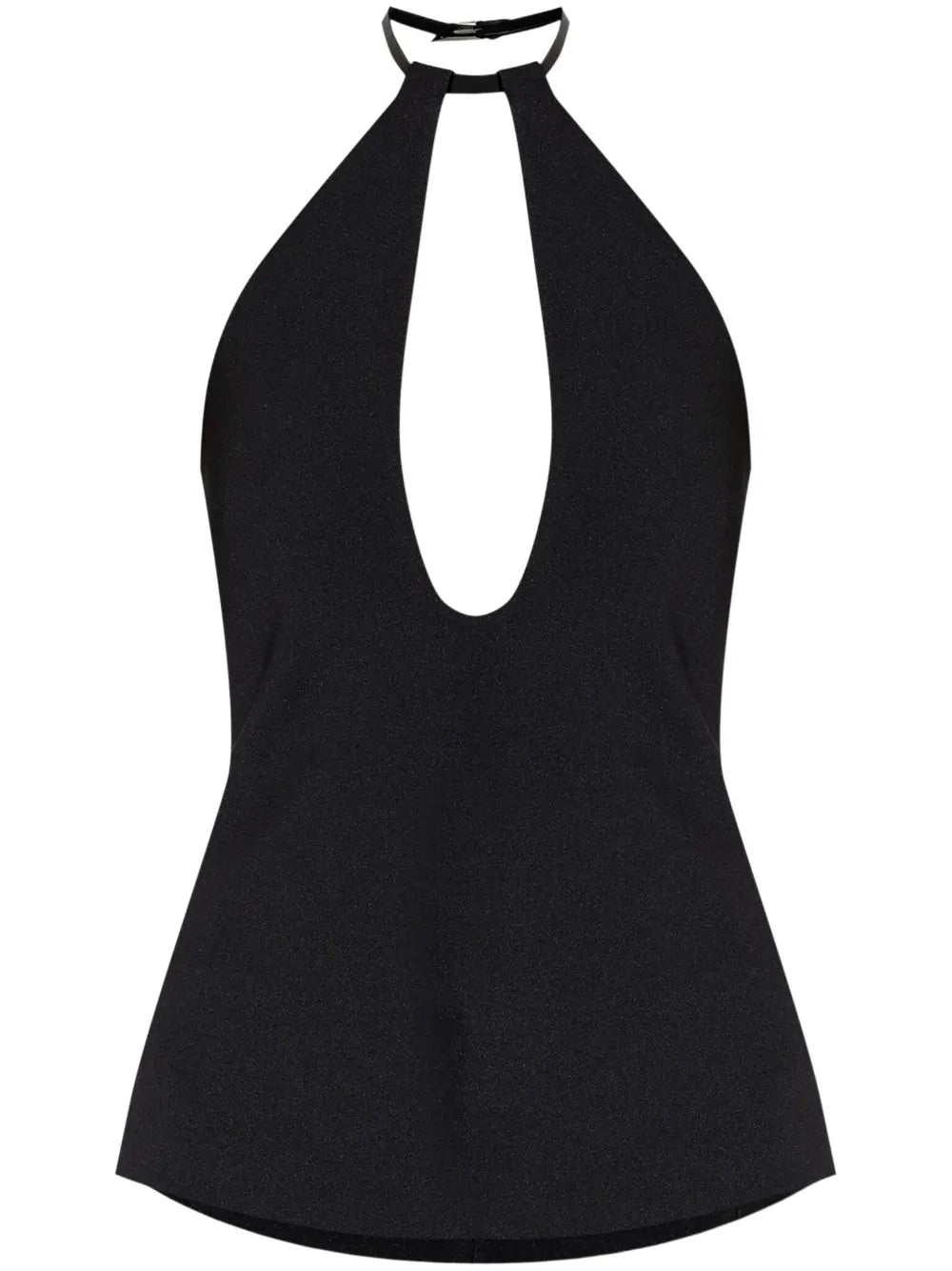 Buckle-Fastening Halterneck Blouse