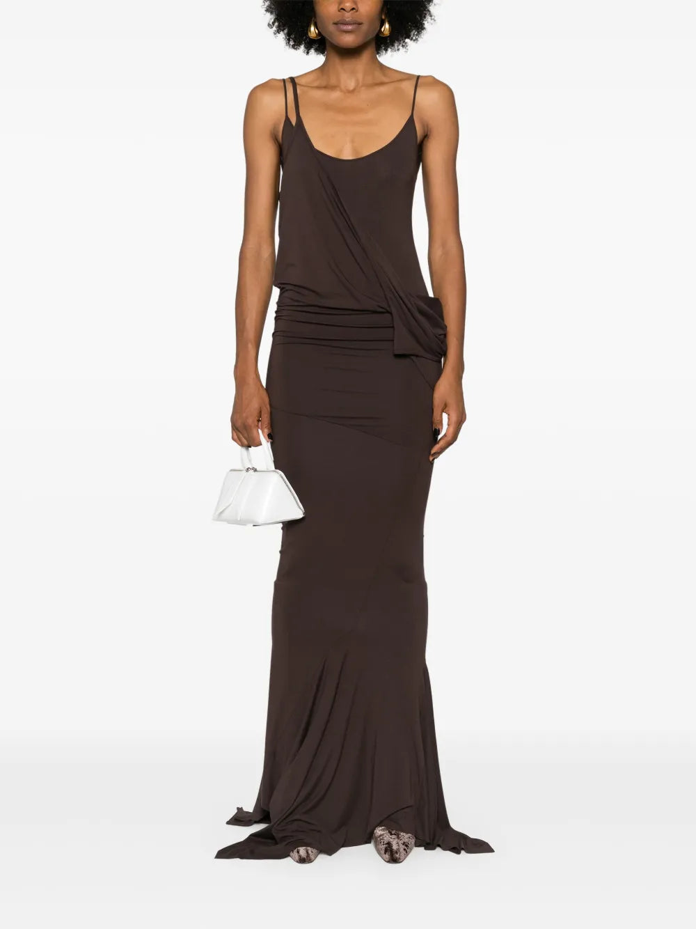 Layered Mermaid-Silhouette Maxi Dress