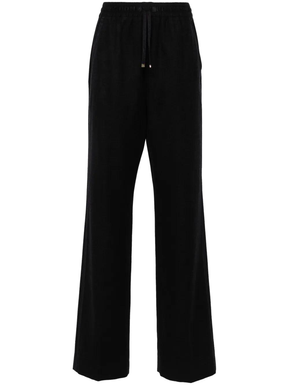 Logo-Appliqué Felted Straight Trousers