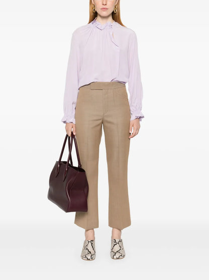 Cropped Flared Trousers