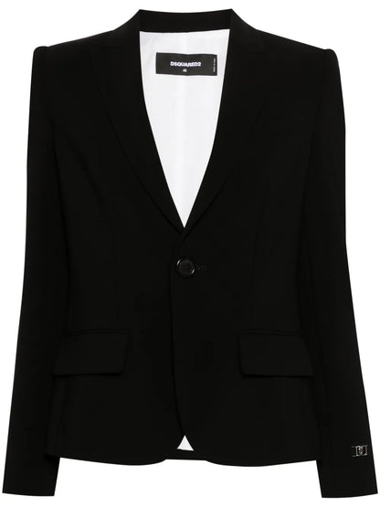 Logo-Plaque Single-Breasted Blazer