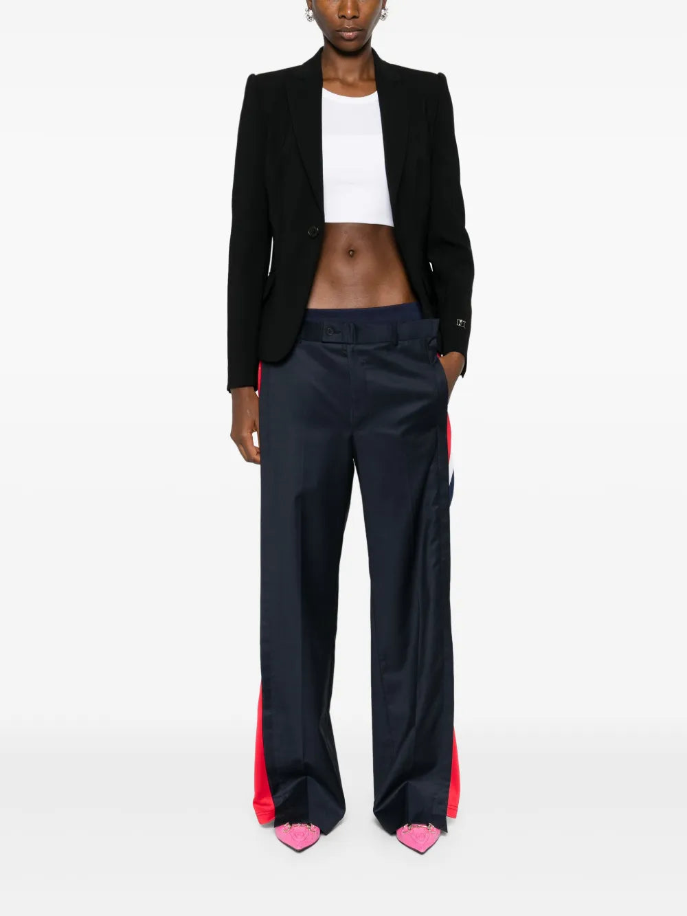Logo-Plaque Single-Breasted Blazer