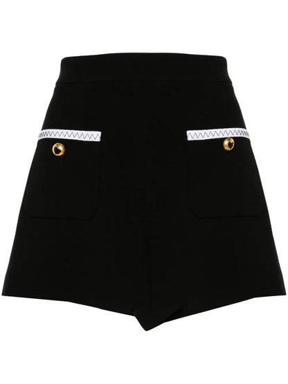 Contrasting-Trim Shorts