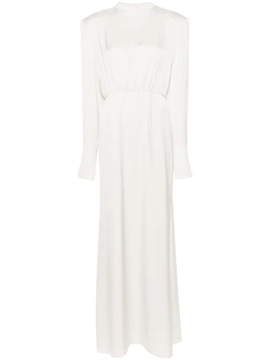 Draped-Detail Silk Gown