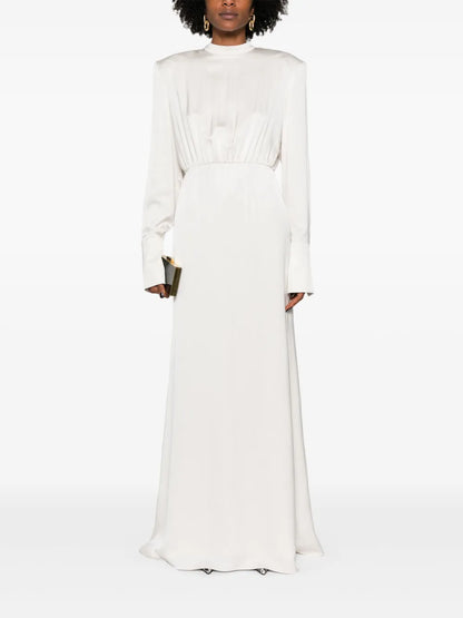 Draped-Detail Silk Gown