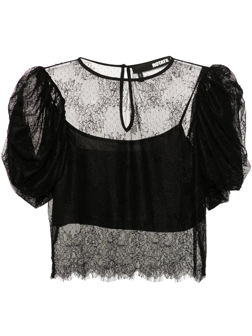 Puff-Sleeves Lace Blouse