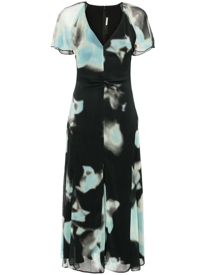 Printed Chiffon Maxi Dress